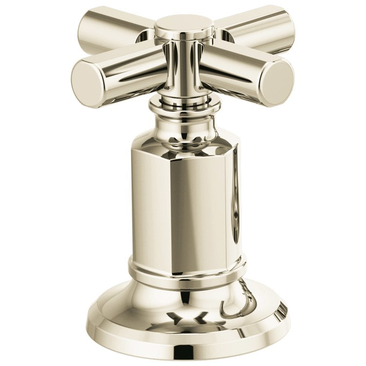 Handle Kit Invari Brass 2 Cross Brilliance Polished Nickel for Widespread Faucet 2-3/4 Inch - Image 1
