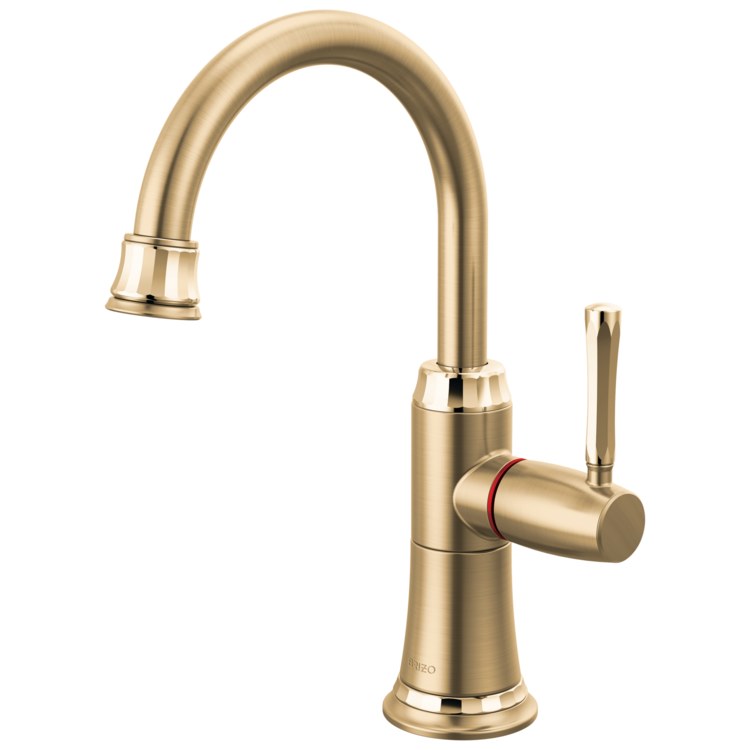 Beverage Faucet Tulham Instant Hot 1 Lever ADA Brilliance Luxe Gold/Brilliance Polished Gold Arc 360 DEG Swivel 1 Hole 1.0 Gallons per Minute - Image 1