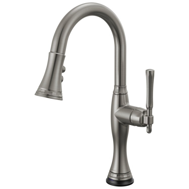Prep Faucet Tulham SmartTouch Technology 1 Lever ADA Brilliance Luxe Steel Pull Down 2 Function Wand Aerated Stream/Spray 360 DEG Swivel 1.8 Gallons per Minute - Image 1