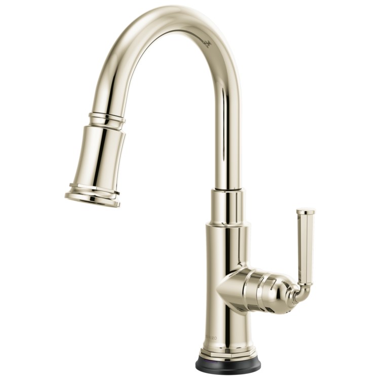 Prep Faucet Rook SmartTouch Technology 1 Lever ADA Brilliance Polished Nickel Pull Down 2 Function Wand Aerated Stream/Spray 360 DEG Swivel 1.8 Gallons per Minute - Image 1