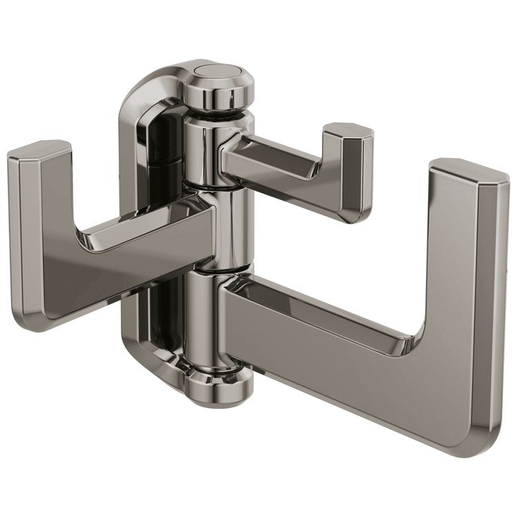 Robe Hook Levoir 3 Hook Brilliance Black Onyx 3-1/8 Inch 4-3/8 Inch Wall Mount Zinc - Image 1
