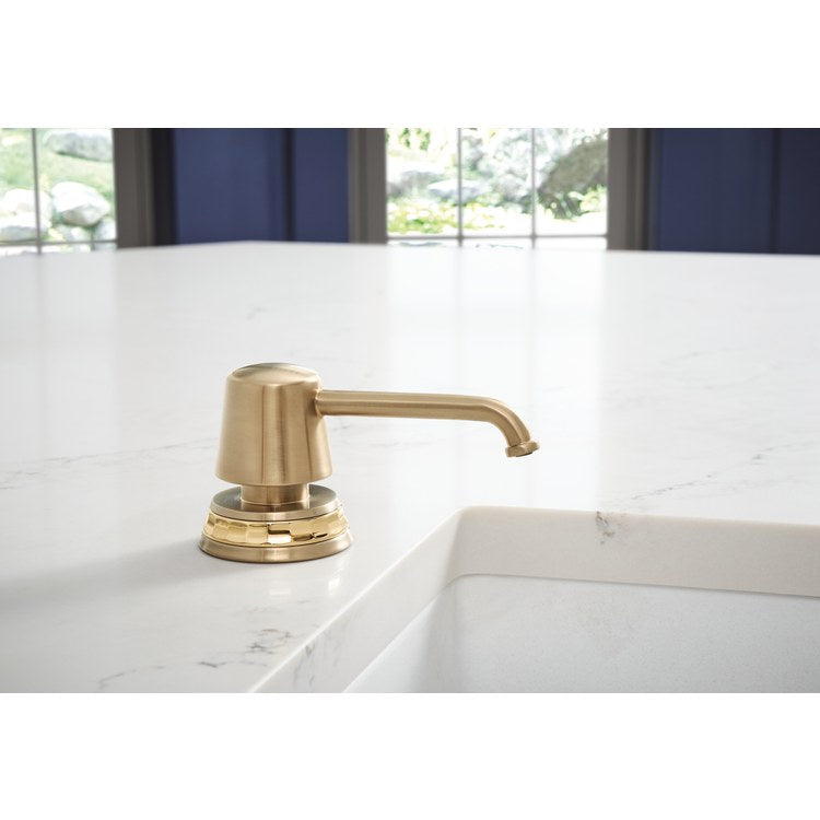 Soap Dispenser Tulham Brilliance Luxe Gold/Brilliance Polished Gold Deck Mount Plastic Metal with Lotion Pump 15 Ounce - Image 2