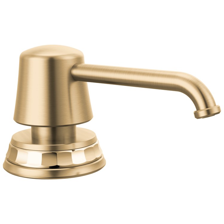 Soap Dispenser Tulham Brilliance Luxe Gold/Brilliance Polished Gold Deck Mount Plastic Metal with Lotion Pump 15 Ounce - Image 1