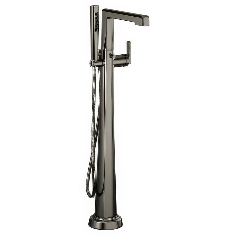 Tub Filler Trim Levoir Floor Mount 1 Lever Brilliance Black Onyx ADA 15.5 Gallons per Minute - Image 1