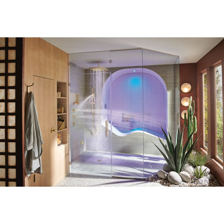 Shower Drain Tile-In Square 4 Inch Brilliance Luxe Gold PVC/Brass - Image 3