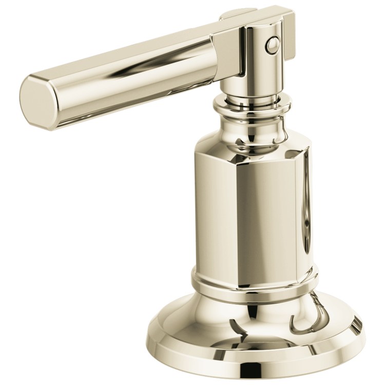 Handle Kit Invari Brass 2 Lever Brilliance Polished Nickel for Widespread Lavatory 2-3/16 Inch - Image 1