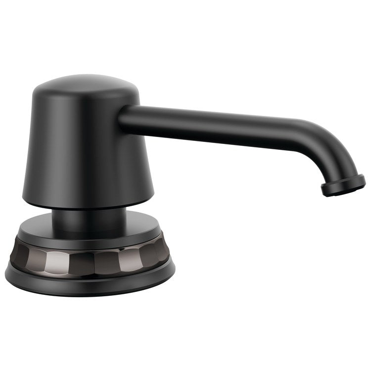 Soap Dispenser Tulham Matte Black/Brilliance Black Onyx Deck Mount Plastic Metal with Lotion Pump 15 Ounce - Image 1