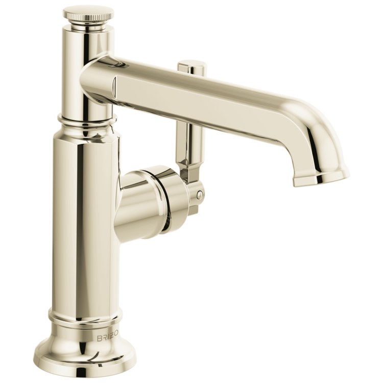 Lavatory Faucet Invari 1 Lever ADA WaterSense Brilliance Polished Nickel 1.5 Gallons per Minute Rigid Less Drain 1 Hole - Image 1