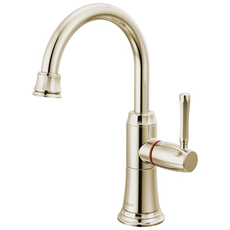 Beverage Faucet Tulham Instant Hot 1 Lever ADA Brilliance Polished Nickel Arc 360 DEG Swivel 1 Hole 1.0 Gallons per Minute - Image 1