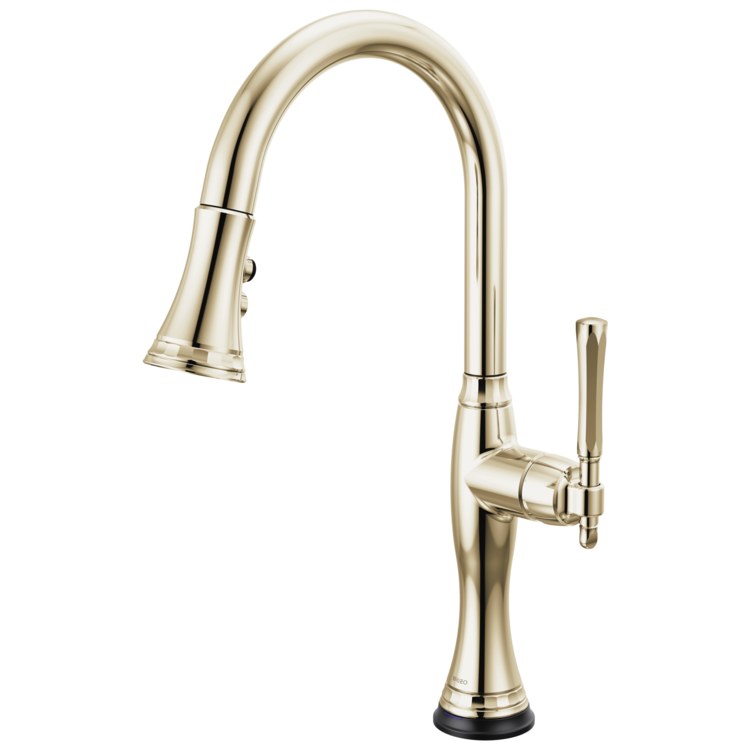 Kitchen Faucet Tulham 1 Lever ADA Brilliance Polished Nickel Pull Down 2 Function Wand Aerated Stream/Spray 360 DEG Swivel 1 Hole 1.8 Gallons per Minute - Image 1