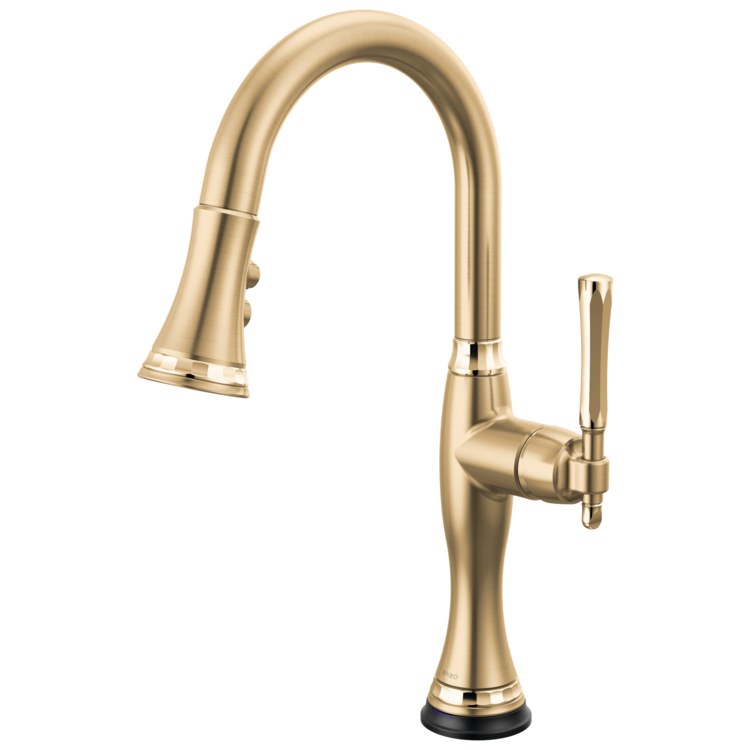 Prep Faucet Tulham SmartTouch Technology 1 Lever ADA Brilliance Luxe Gold/Brilliance Polished Gold Pull Down 2 Function Wand Aerated Stream/Spray 360 DEG Swivel 1.8 Gallons per Minute - Image 1