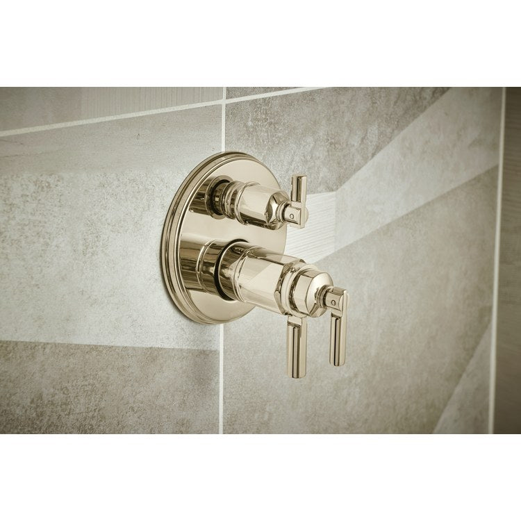 Thermostatic Trim Invari Tempassure Valve with Integrated 6 Function Diverter 3 Lever Brilliance Polished Nickel ADA for 3 Shower Applications - Image 2