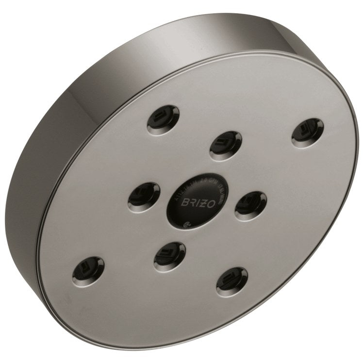Showerhead Universal Showering 1 Functions Rain Can Brilliance Black Onyx 5-3/8 Inch 1.75 Gallons per Minute H2Okinetic Round - Image 1