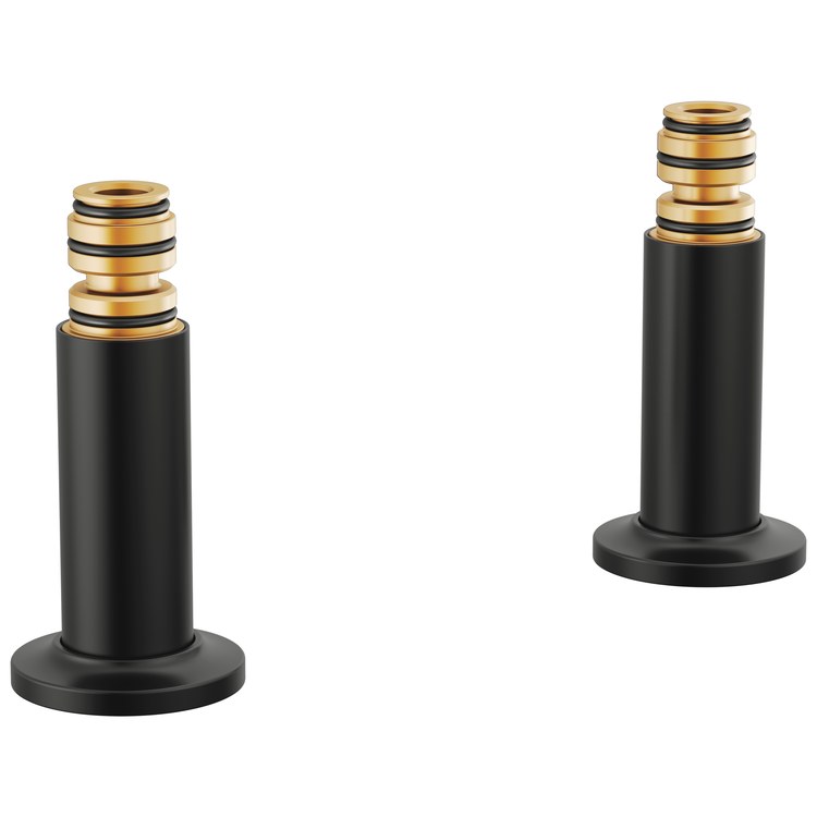 Tub Filler Union Kintsu Deck Mount Riser Matte Black Brass for T70310-XXLHP Body Assembly and T7030X-XX Trim Kit 2-1/5 Inch - Image 1