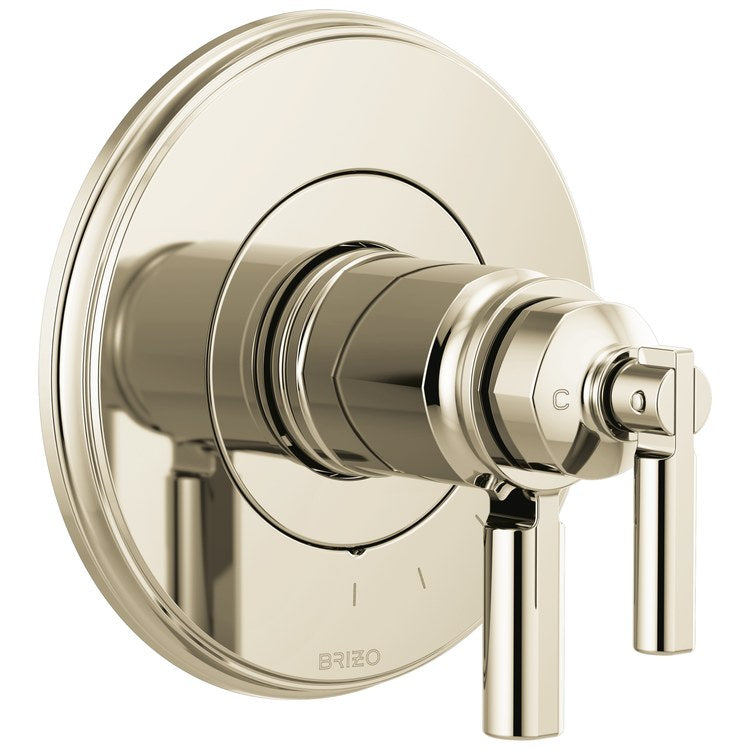 Thermostatic Trim Invari TempAssure 2 Lever Brilliance Polished Nickel ADA 1.75 Gallons per Minute Brass 6-13/16 Inch - Image 1