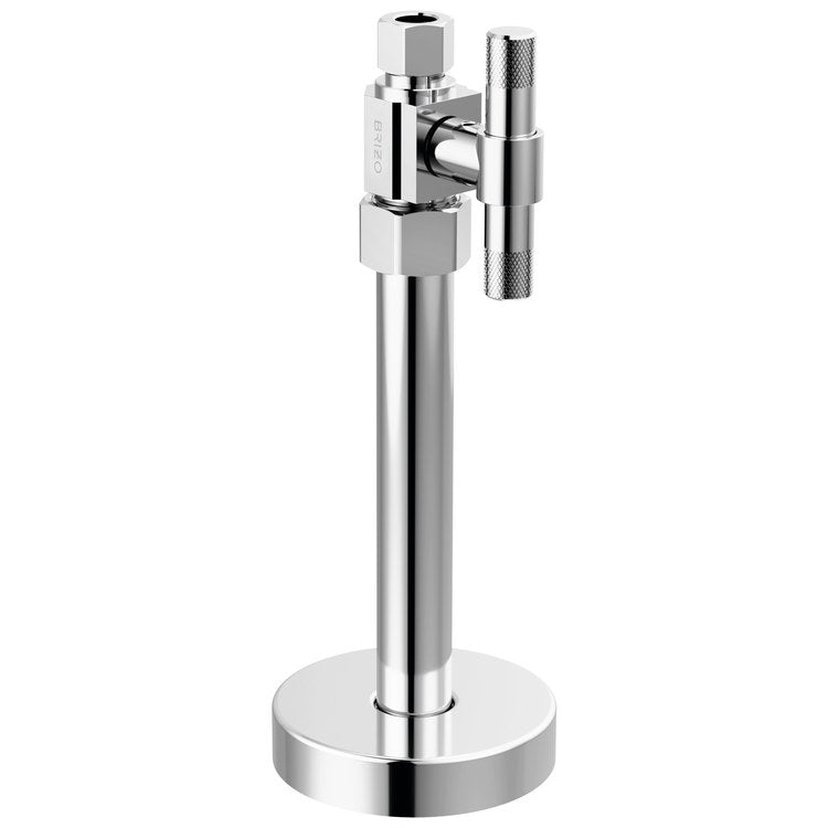 Stop Valve Litze Straight Brass 3/8 IN Lever Polished Chrome - Image 1