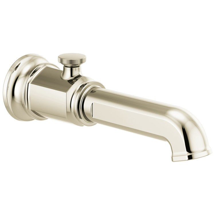 Tub Spout Invari Pull Up Diverter Brilliance Polished Nickel 18 Gallons per Minute Brass 1/2 Inch NPT - Image 1