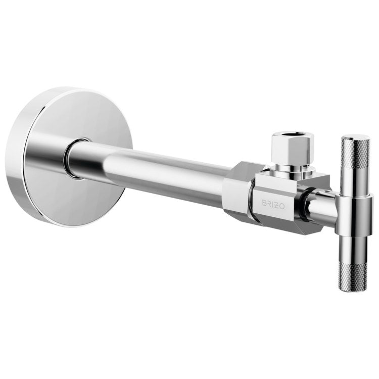 Stop Valve Litze Angled Brass 3/8 IN Lever Polished Chrome - Image 1