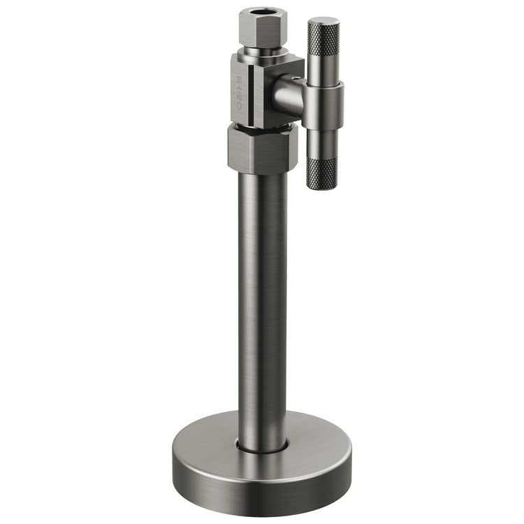 Stop Valve Litze Straight Brass 3/8 IN Lever Brilliance Luxe Steel - Image 1