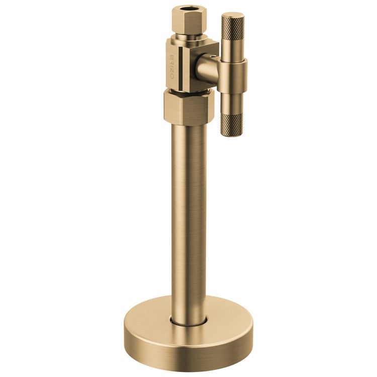 Stop Valve Litze Straight Brass 3/8 IN Lever Brilliance Luxe Gold