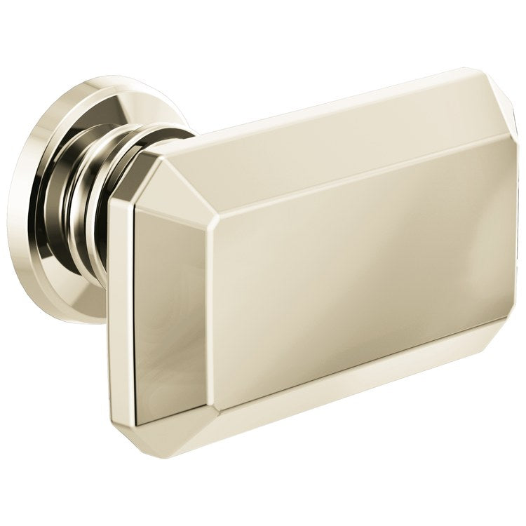 Knob Invari Rectangle for Drawer Brilliance Polished Nickel Zinc 1-5/16 Inch