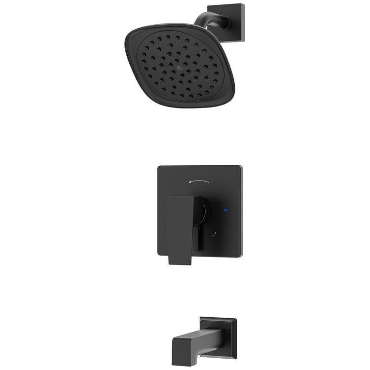 Tub and Shower Trim Verity HydroMersion Versaflex Less Showerhead 2 Lever Matte Black ADA 2.0 Gallons per Minute for S16 or S26 Series Symmons Temptrol Valve Required - Image 1