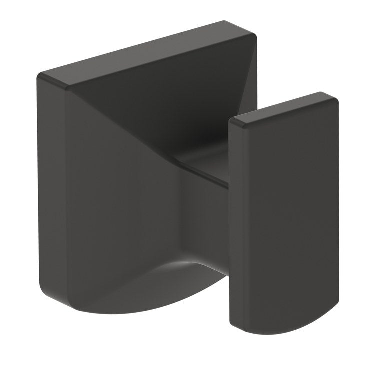Robe Hook Verity Matte Black 2-1/8 Inch 1-3/4 Inch Wall Mount Metal - Image 1
