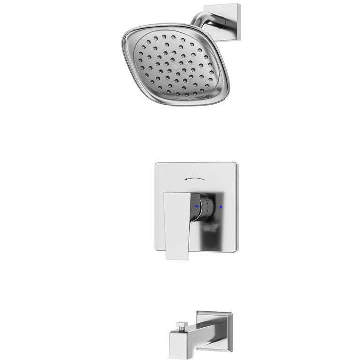Tub and Shower Trim Verity HydroMersion Less Showerhead 2 Lever Polished Chrome ADA 2.0 Gallons per Minute - Image 1