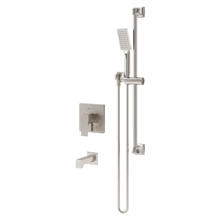 Tub and Shower Trim Verity HydroMersion Versaflex Integral Diverter 2 Lever Satin Nickel ADA 2.0 Gallons per Minute for S16 or S26 Series Symmons Temptrol Valve Required - Image 1