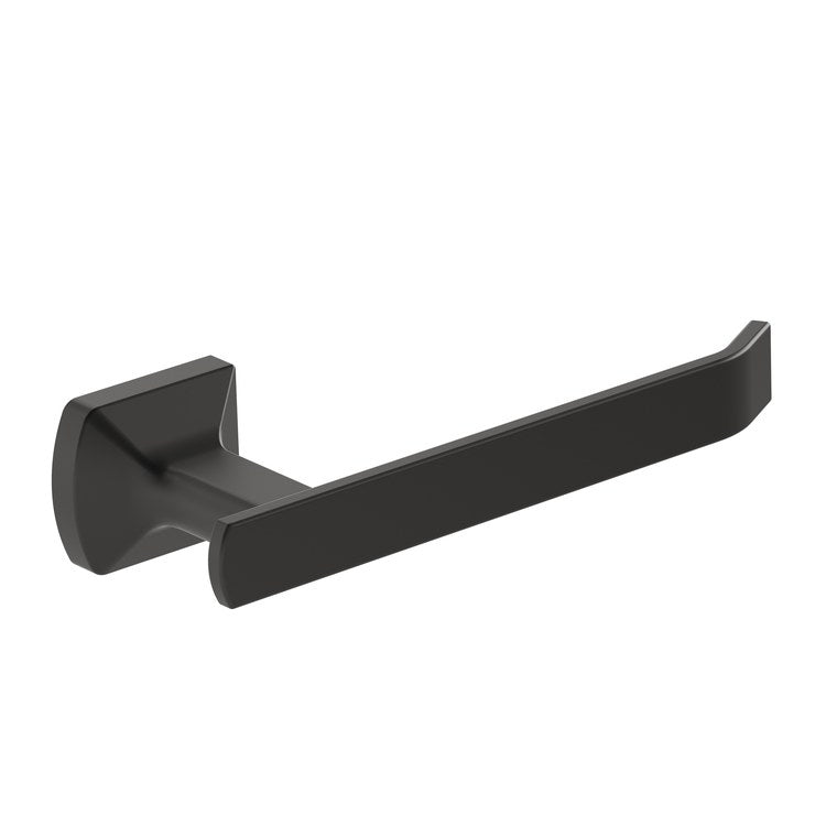 Toilet Paper Holder Verity Matte Black Metal 2-5/8 Inch Wall Mount - Image 1