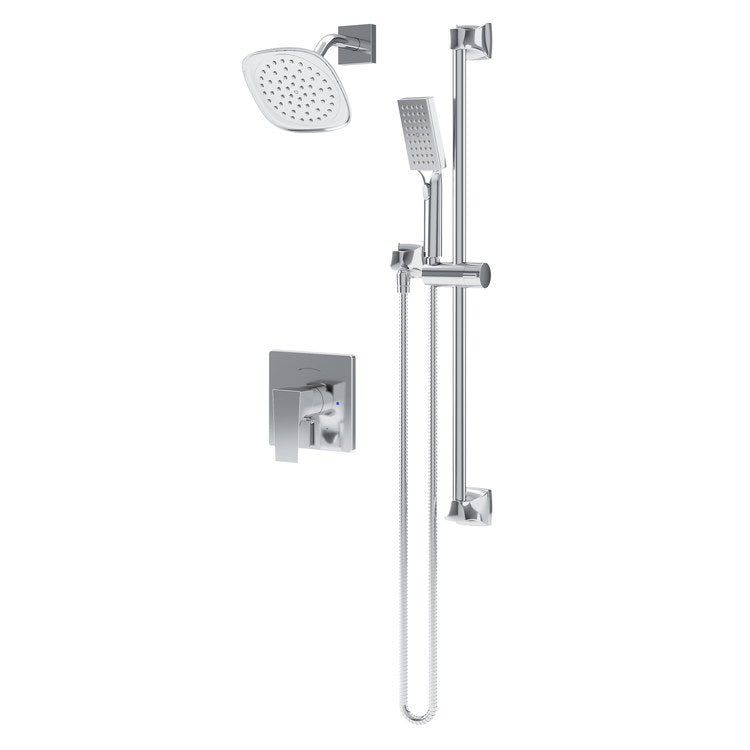 Shower Trim Verity with Handshower HydroMersion Versaflex 2 Lever Polished Chrome ADA 2.0 Gallons per Minute for S16 or S26 Series Symmons Temptrol Valve Required - Image 1