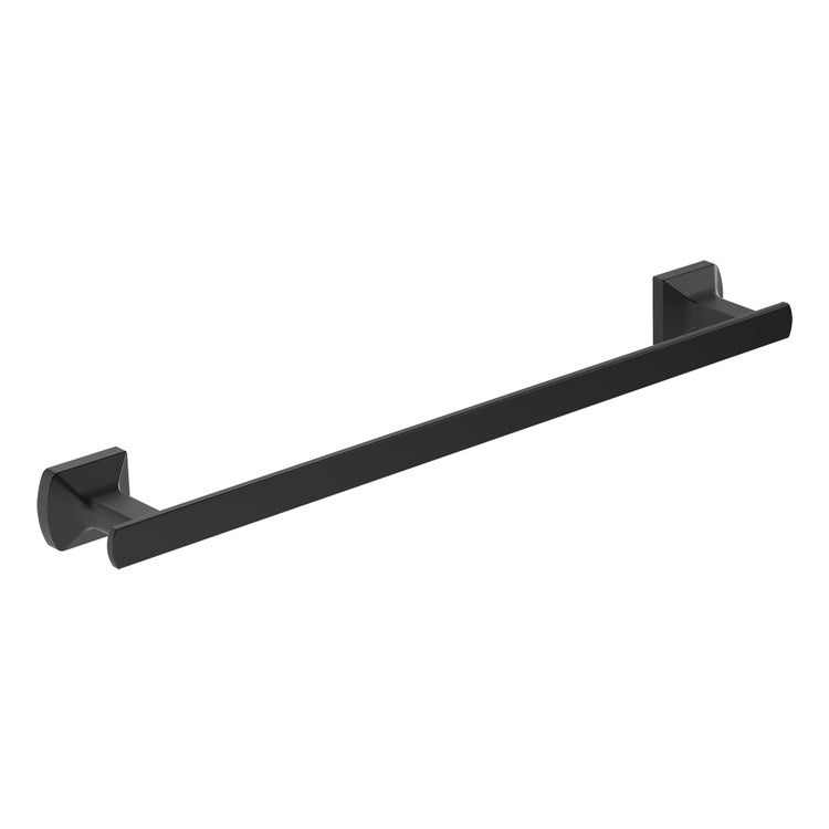 Towel Bar Verity 24 Inch Matte Black Metal Wall Mount 2-5/8 Inch - Image 1