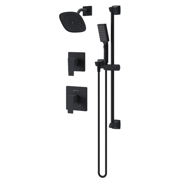Handshower Trim Verity HydroMersion Shower Matte Black ADA 2.0 Gallons per Minute with 30 Inch Handshower Slide Bar with 60 Inch Flexible Metal Hose - Image 1