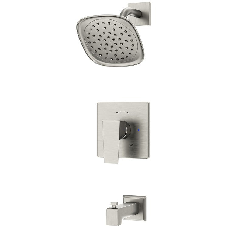 Tub and Shower Trim Verity HydroMersion Less Showerhead 2 Lever Satin Nickel ADA 2.0 Gallons per Minute - Image 1