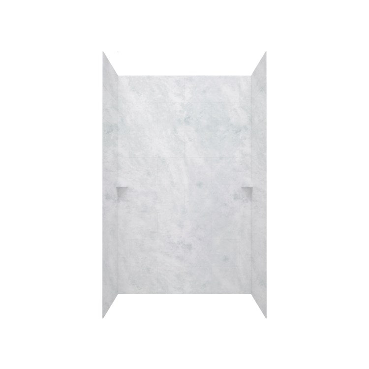Shower Wall Kit Traditional Subway Tile Glue Up 36 x 62 x 84 Inch Ice Swanstone - Image 2