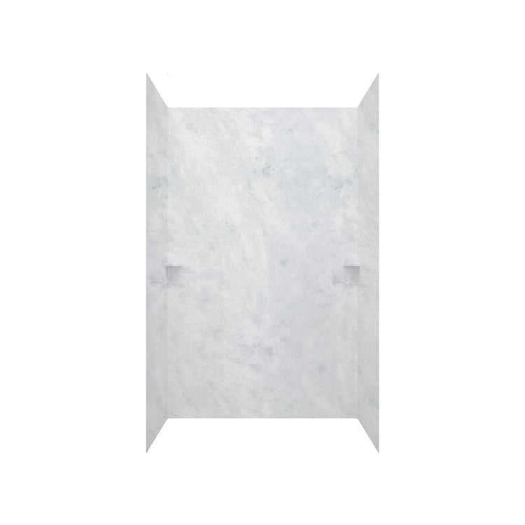Shower Wall Kit Smooth Glue Up 36 x 62 x 96 Inch Ice Swanstone - Image 1