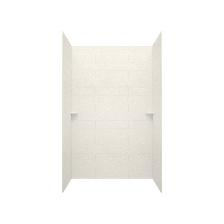 Shower Wall Kit 3 Piece Modern Subway Tile 84 x 36 and 84 x 62 Inch Tahiti White Swanstone - Image 1