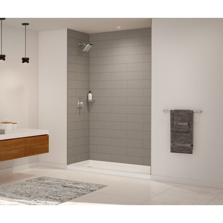Shower Wall Kit Modern Subway Tile Glue Up 36 x 62 x 96 Inch Limestone Swanstone - Image 3