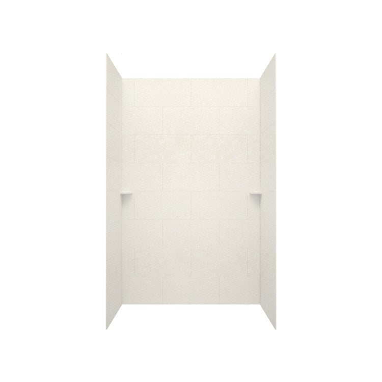 Shower Wall Kit Traditional Subway Tile Glue Up 36 x 62 x 84 Inch Tahiti White Swanstone - Image 1
