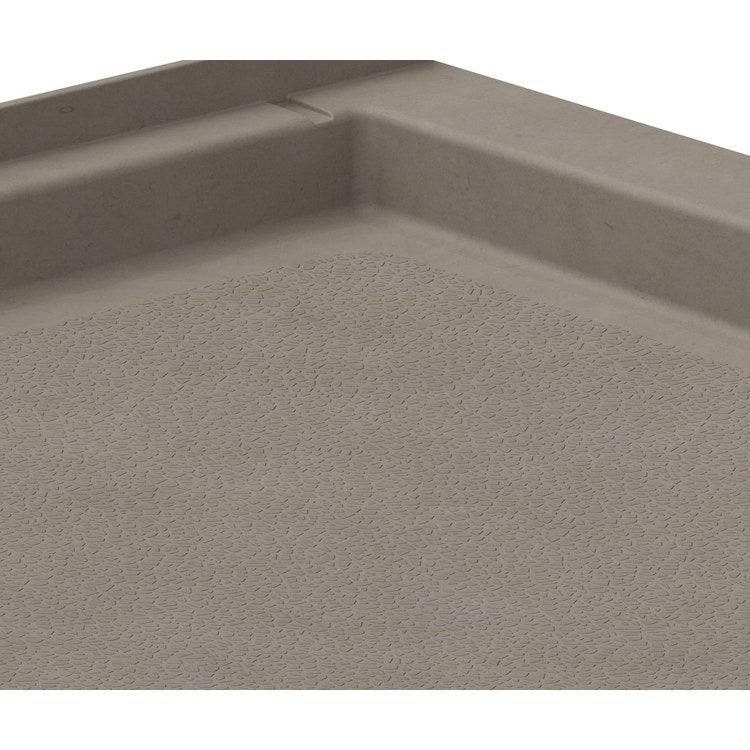 Shower Base Alcove Limestone 32 x 60 Inch Swanstone Right Drain Pebbled Slip Resistant Bottom - Image 3