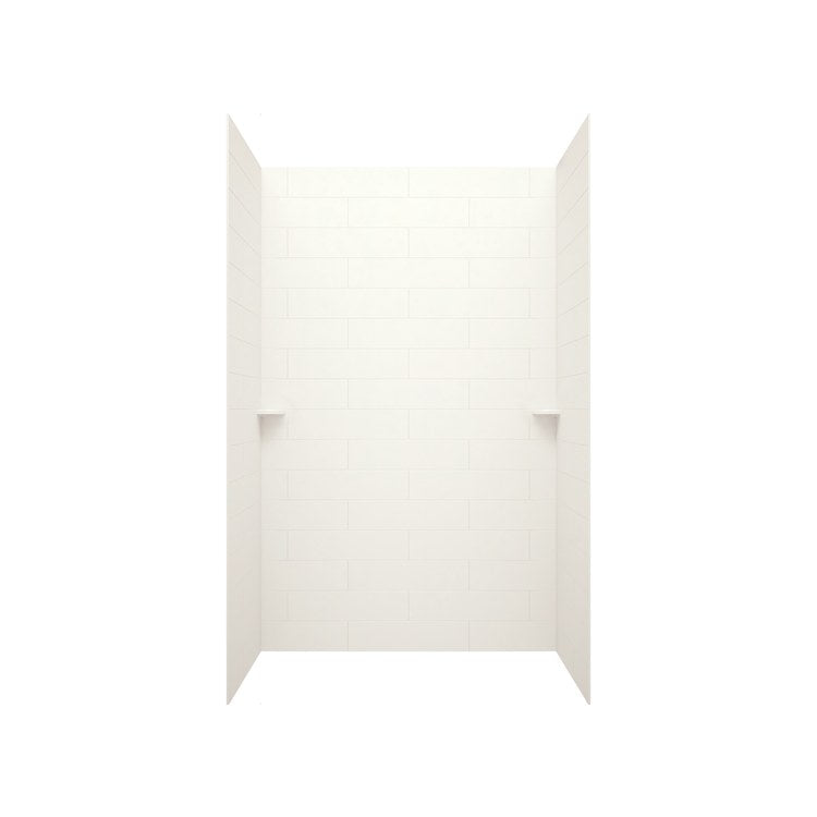 Shower Wall Kit 3 Piece Modern Subway Tile 84 x 36 and 84 x 62 Inch Bisque Swanstone - Image 1