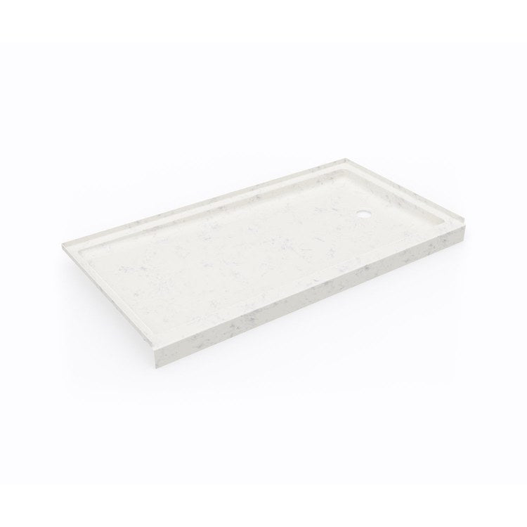 Shower Base Alcove Carrara 32 x 60 Inch Swanstone Right Drain Pebbled Slip Resistant Bottom - Image 2