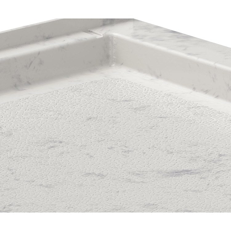 Shower Base Alcove Carrara 32 x 60 Inch Swanstone Right Drain Pebbled Slip Resistant Bottom - Image 3