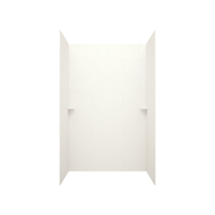 Shower Wall Kit Traditional Subway Tile Glue Up 36 x 62 x 84 Inch Bisque Swanstone - Image 1