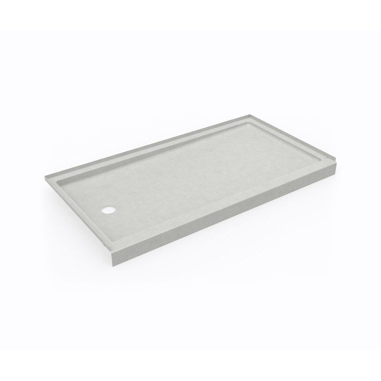 Shower Base Alcove Birch 32 x 60 Inch Swanstone Right Drain Pebbled Slip Resistant Bottom - Image 1
