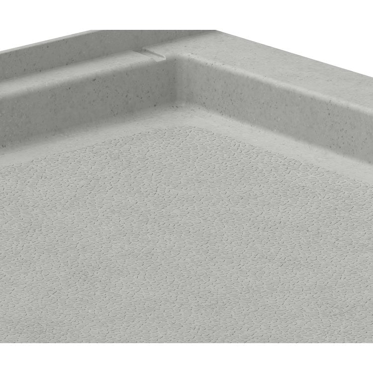 Shower Base Alcove Retrofit Rectangular Birch 32 x 60 Inch Swanstone Left Drain Pebbled Slip Resistant Bottom - Image 3