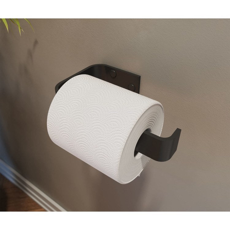 Toilet Paper Holder Odile Suite Matte Black Aluminum 3-1/2 Inch Wall Mount - Image 1