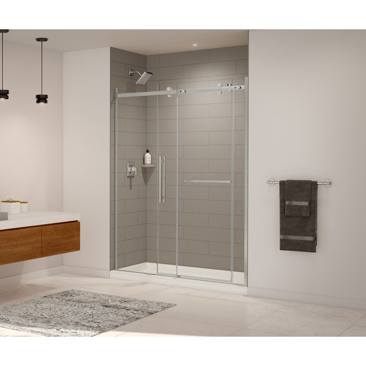 Shower Wall Kit 3 Piece Modern Subway Tile 84 x 36 and 84 x 62 Inch Limestone Swanstone - Image 3