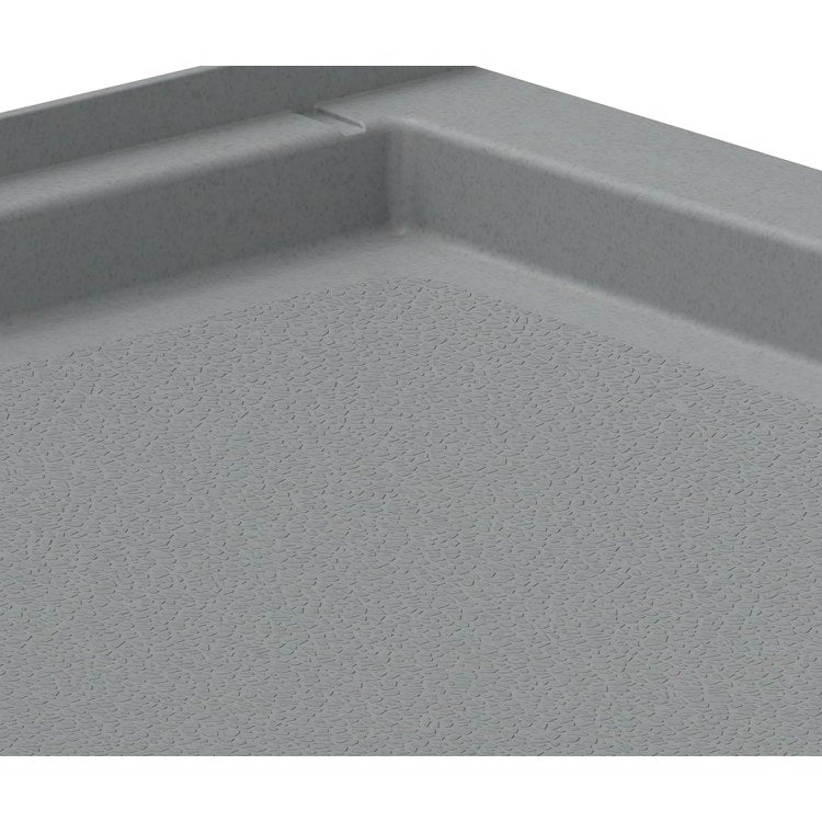 Shower Base Alcove Ash Gray 32 x 60 Inch Swanstone Right Drain Pebbled Slip Resistant Bottom - Image 3