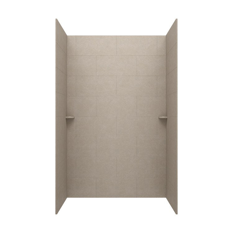 Shower Wall Kit Traditional Subway Tile Glue Up 36 x 62 x 84 Inch Limestone Swanstone - Image 2